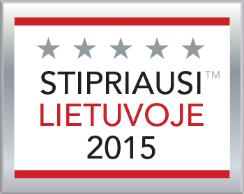 Geometra įvertinta Stipriausi Lietuvoje 2015 sertifikatu